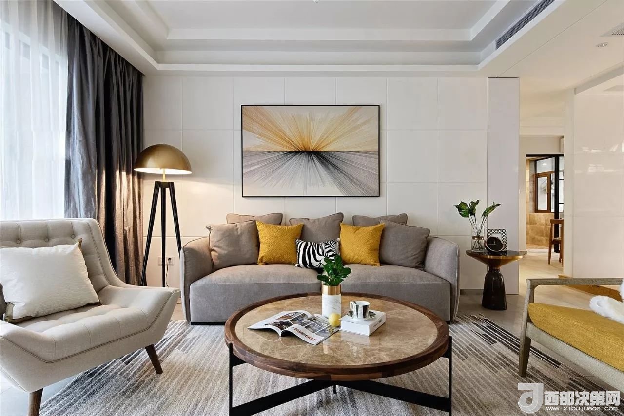 沙發(fā)背景墻選對(duì)裝飾畫，才能美了整個(gè)客廳空間！